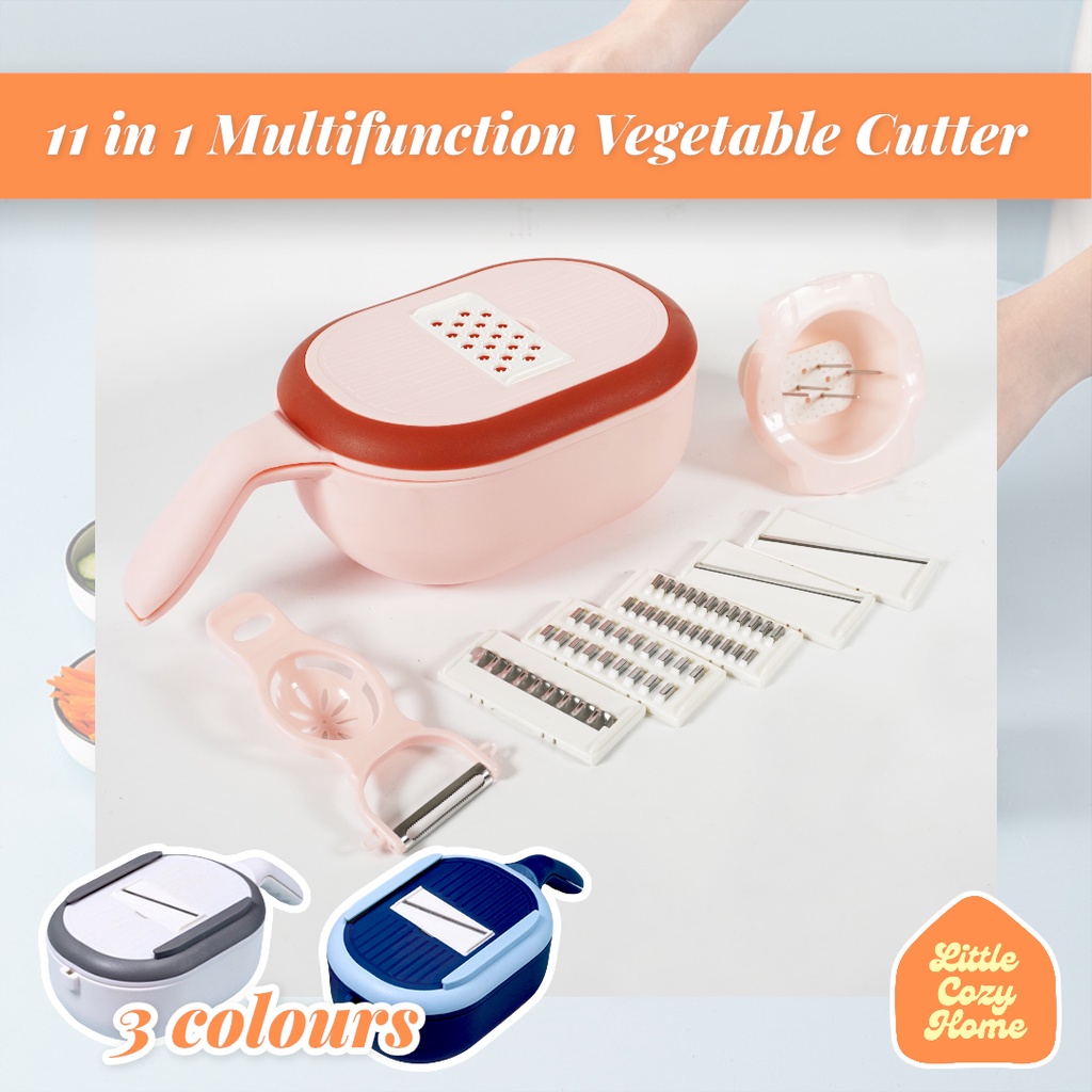 Alat Pemotong Parutan Sayuran 11in1 Multifungsi / Pemotong Kentang Wortel Bawang Sayur / Multifunction Vegetable Cutter / Peralatan Dapur Multifungsi / Parutan Serbaguna