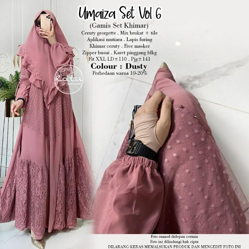 COD UMAIZA SET 6 / GAMIS SET KHIMAR BY RATU GROSIR TANGAN PERTAMA