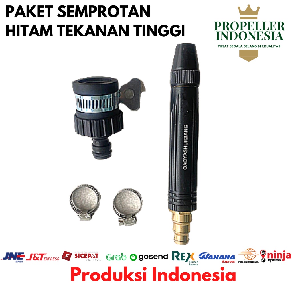 Paket Semprotan Tekanan Tinggi Sambungan Universal dan Klem 1/2- 3/4&quot;