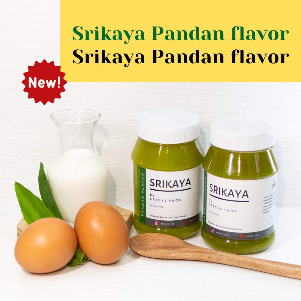 

Srikaya Jam Pandan Flavor by Stacks Food PREMIUM (Selai Srikaya Pandan 300gr Homemade, FRESH dimasak saat ada pesanan)