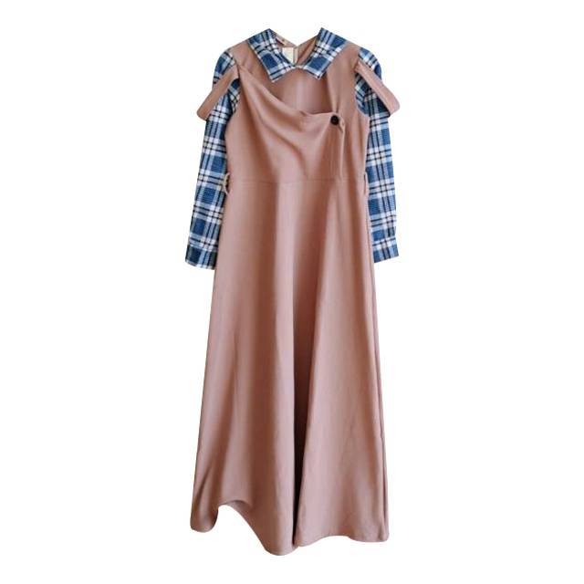 GAMIS FLANEL DRAPS FIT TO L Fashion Gamis Muslimah