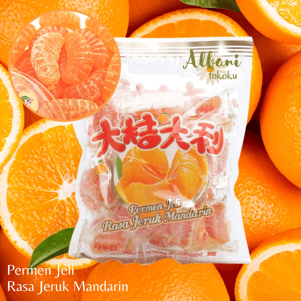 

Permen Jeli Rasa Jeruk Mandarin 220 gr - Permen Jelly - Permen Jeruk Kenyal - Rasa Manis Segar - Tanpa Pemanis Buatan