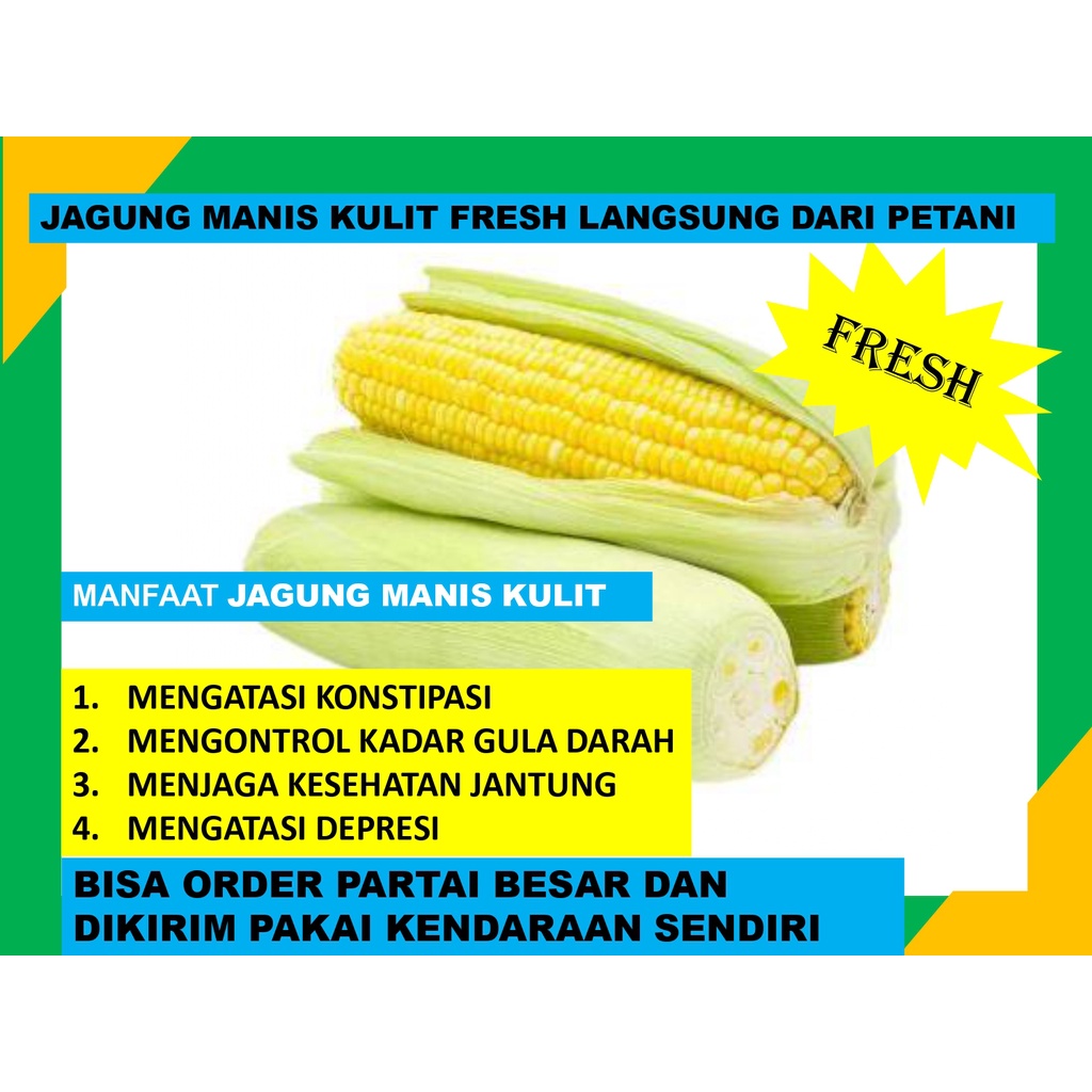 

Jagung Manis Kupas Fresh Box Langsung Dari Petani