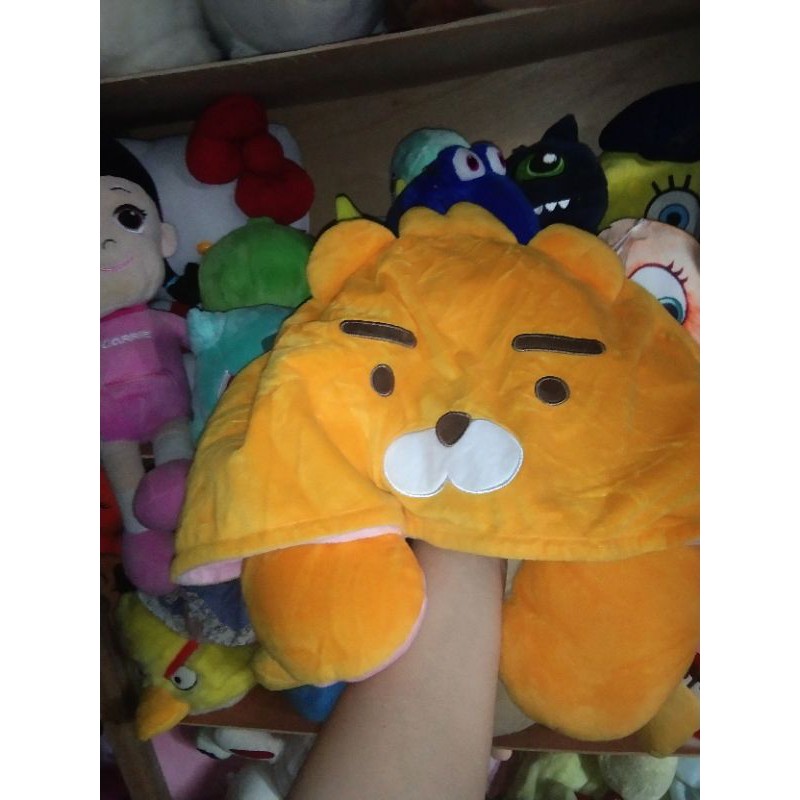 (boneka pl) Bantal Leher Hoodie Apeach Ryan Kakao friend bolak balik