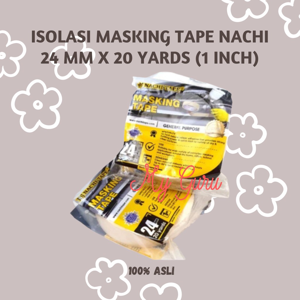

[ROL] ISOLASI KERTAS MASKING TAPE NACHI 24 MM / 1 INCH