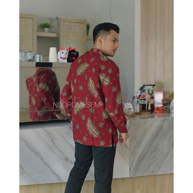 batik ulu merah ndoromesem katun halus furing G3