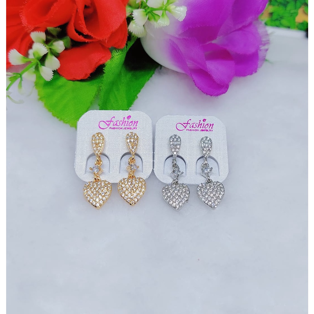 Anting xuping permata lapis emas perhiasan fashion 0472-0475