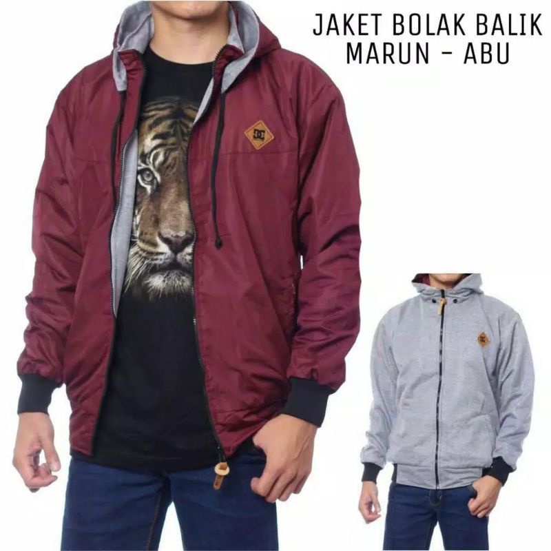 JAKET BOLAK BALIK PRIA JAKET BOLAK BALIK WANITA JAKET BOLAK BALIK PARASUT JAKET OUTDOR JAKET COUGLE
