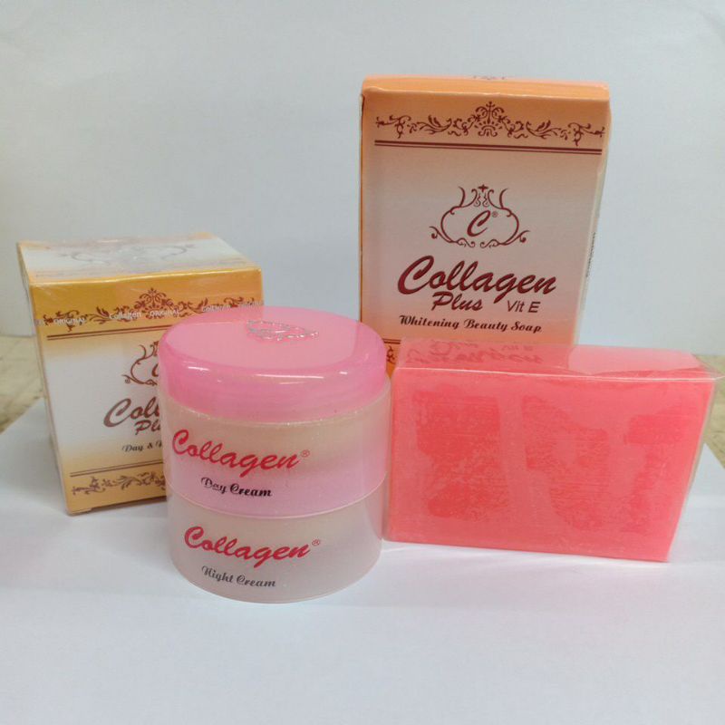 PAKET KREAM COLLAGEN ORI + SABUN COLLAGEN VIT-E