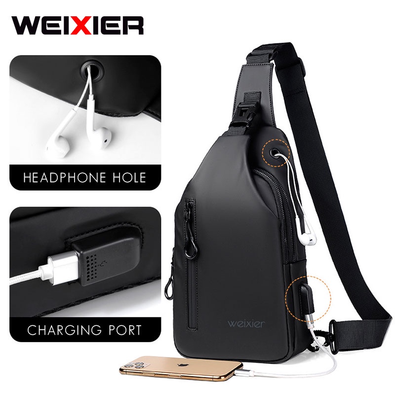 TAS WEIXIER XB301 ORIGINAL Tas Selempang Pria Anti Air
