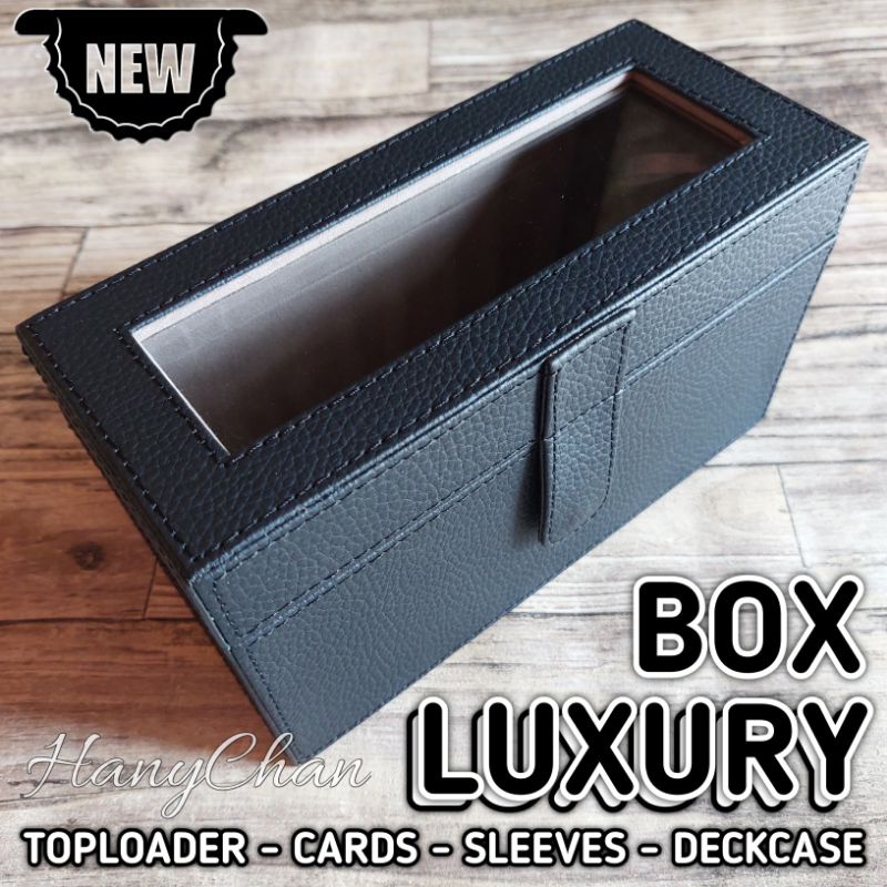 BOX LUXURY LEATHER STORAGE Toploader Sleeves Card Pokemon Yugioh Vanguard Mtg Digimon