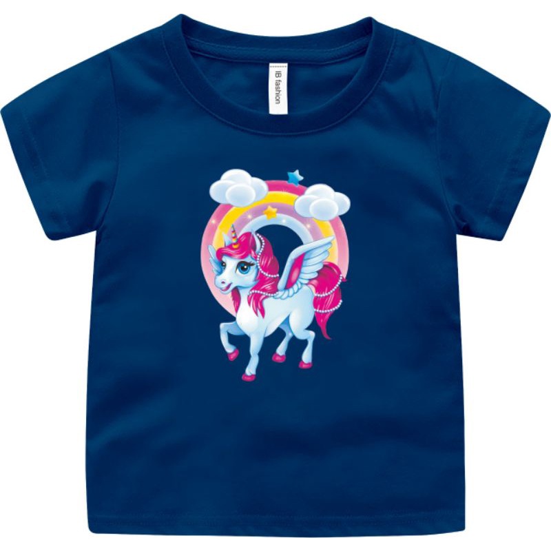 Kaos Anak Cewek Unicorn T shirt Anak Unisex Untuk Anak Usia 2 sampai 10 Tahun Baju Oblong Anak