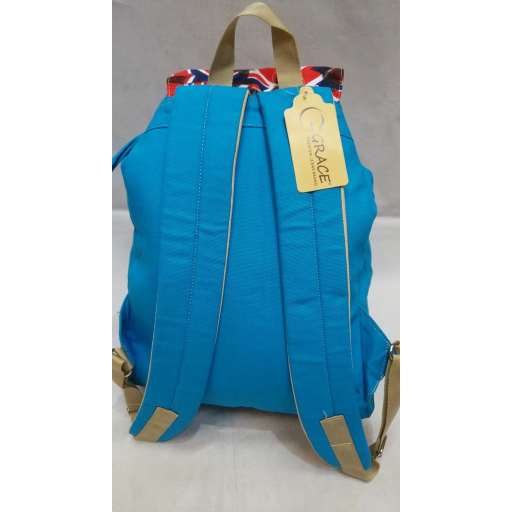 Tas Ransel backpack Canvas Grace 031 kuliah kerja sekolah. Darena Bags Bandung