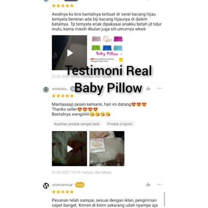 Baby Pillow Bantal Bayi Anti Peyang Kulit Kacang Hijau ◦ Who31au22в