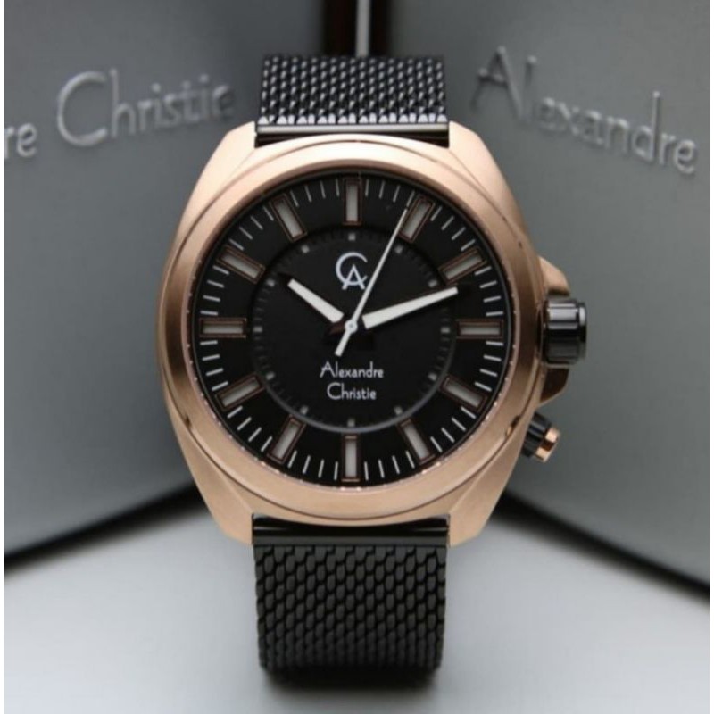 ALEXANDRE CHRISTIE AC 8631 ROSEGOLD BLACK AC8631 PRIA ORIGINAL