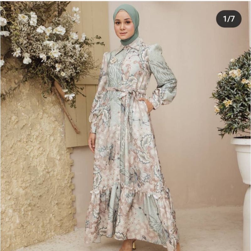 TISYA DRESS BLUE PEA BY WEARING KLAMBY (New)