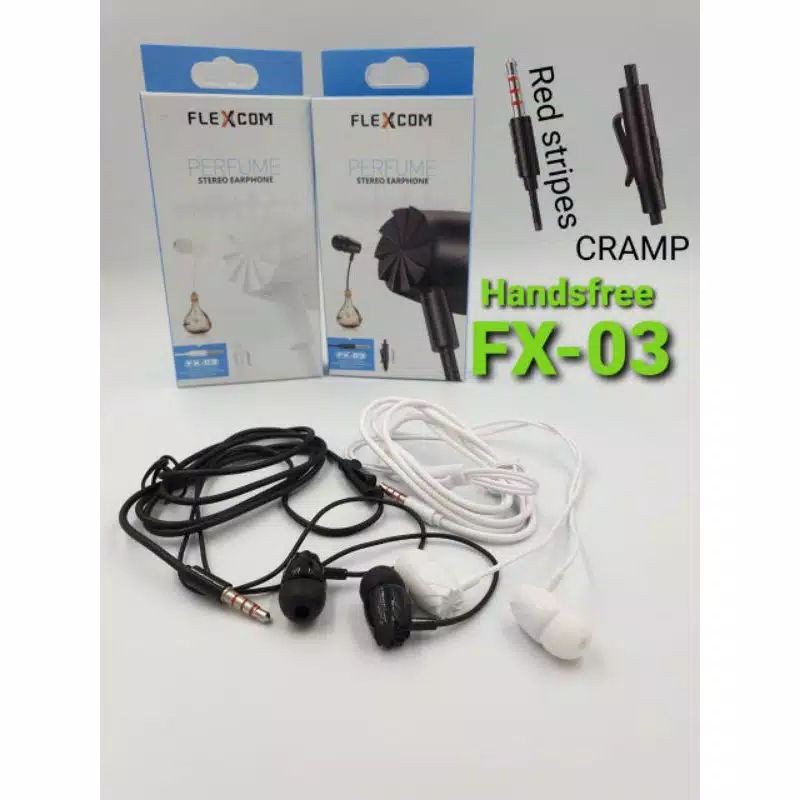 HEADSET FLEXCOM FX-03 HANDSFREE EARPHONE FLECO FX-03 ORIGINAL