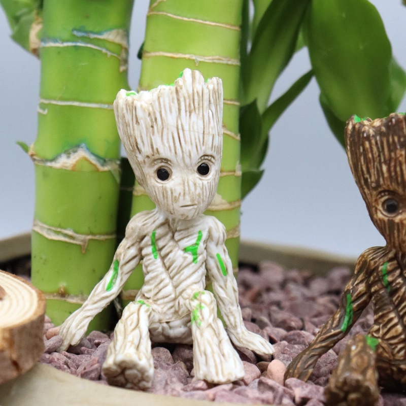 Mainan Action Figure Marvel Guardians Of The Galaxy Tiny 2 Groot Baby Tree Man Ukuran 6cm Untuk Dekorasi Meja