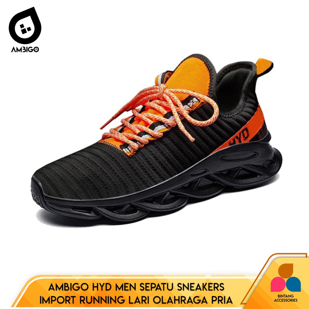 [ 100% IMPORT ] Sepatu Sneaker Ambigo HYD MEN Running Shoes Sepatu Sneakers Olahraga Pria Fitness Se