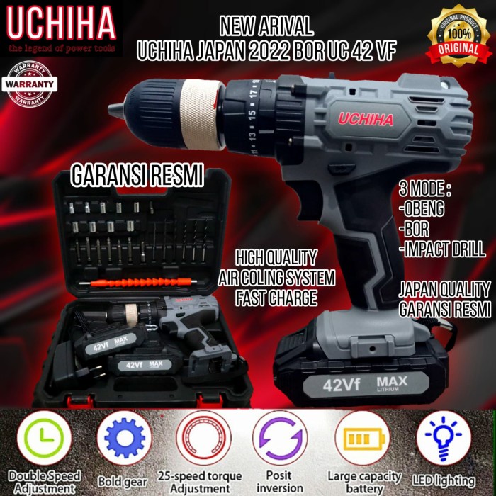 Bor cordless 42vf 13mm uchiha new 2022 limited edition impact drill