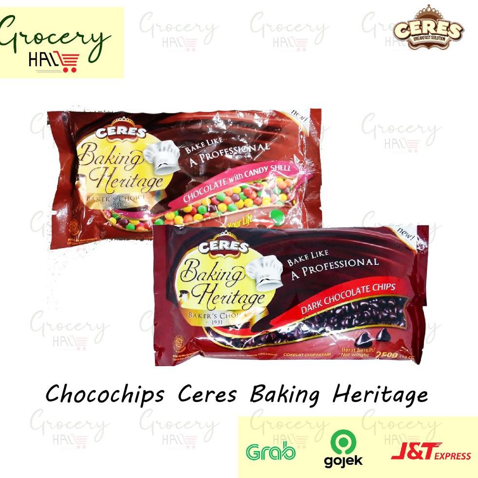 

Grosiran Murah READY STOCK !!! CERES BAKING HERITAGE CHOCO CHIPS 250 GRAM ( DARK CHIPS & CANDY SHELL