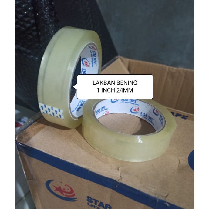 Lakban bening 1 inch 24mm  lakban bening murah