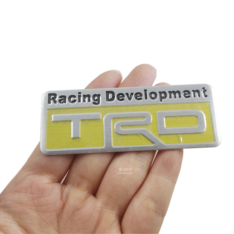 1pc Stiker Emblem Logo TRD RACING DEVELOPMENT Bahan Aluminum Untuk Dekorasi Mobil TOYOTA