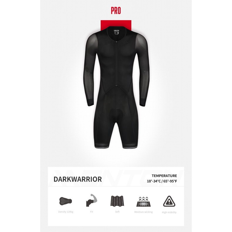 Monton Skinsuit Mens Pro Darkwarrior Long Sleeve