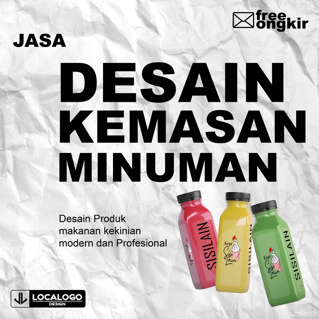 Jual Jasa Desain Produk Label Botol Atau Cup Minuman Custom Shopee Indonesia 1810