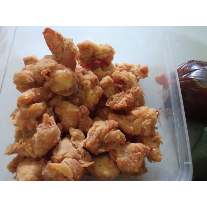 

Ayam popcorn saus teriyaki