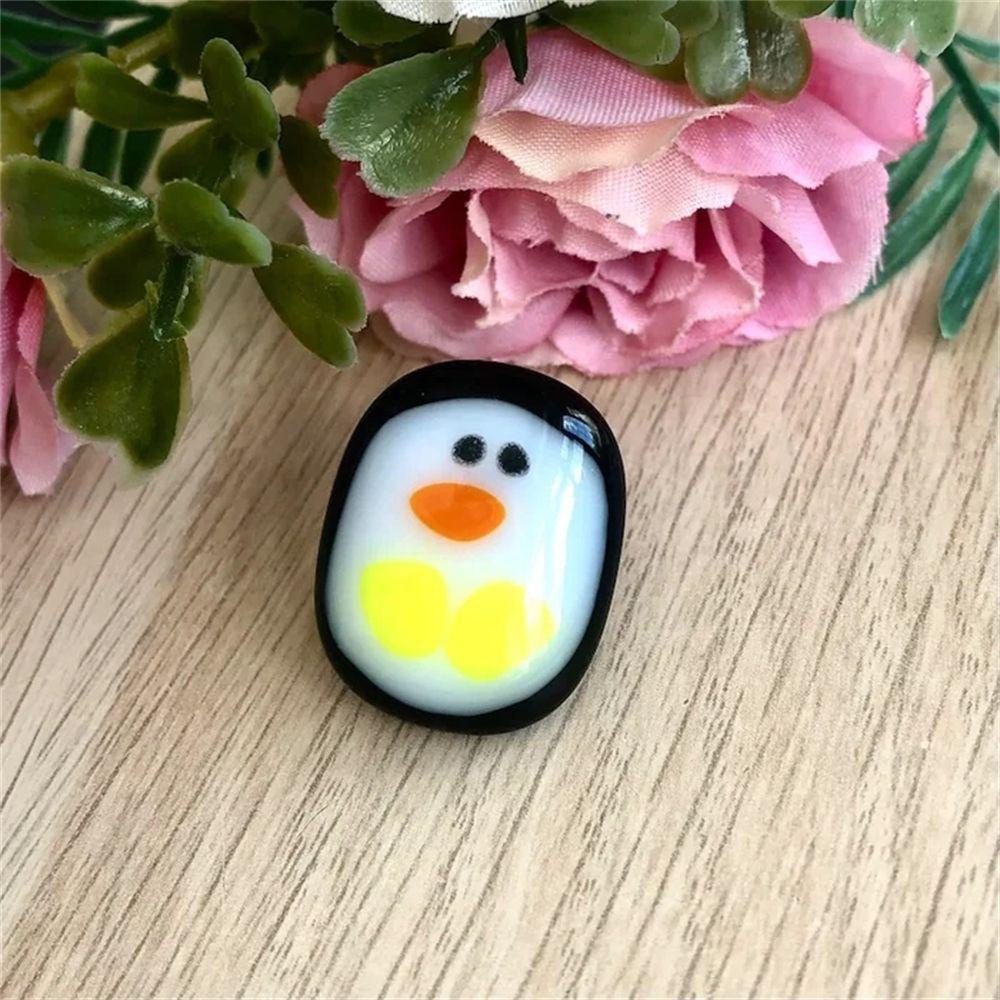 [Elegan] Ornamen Pinguin Kaca Binatang Simulasi Mini Nyaman