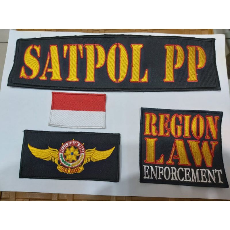 BADGE LOGO ATRIBUT SATPOL PP BORDIR KOMPUTER