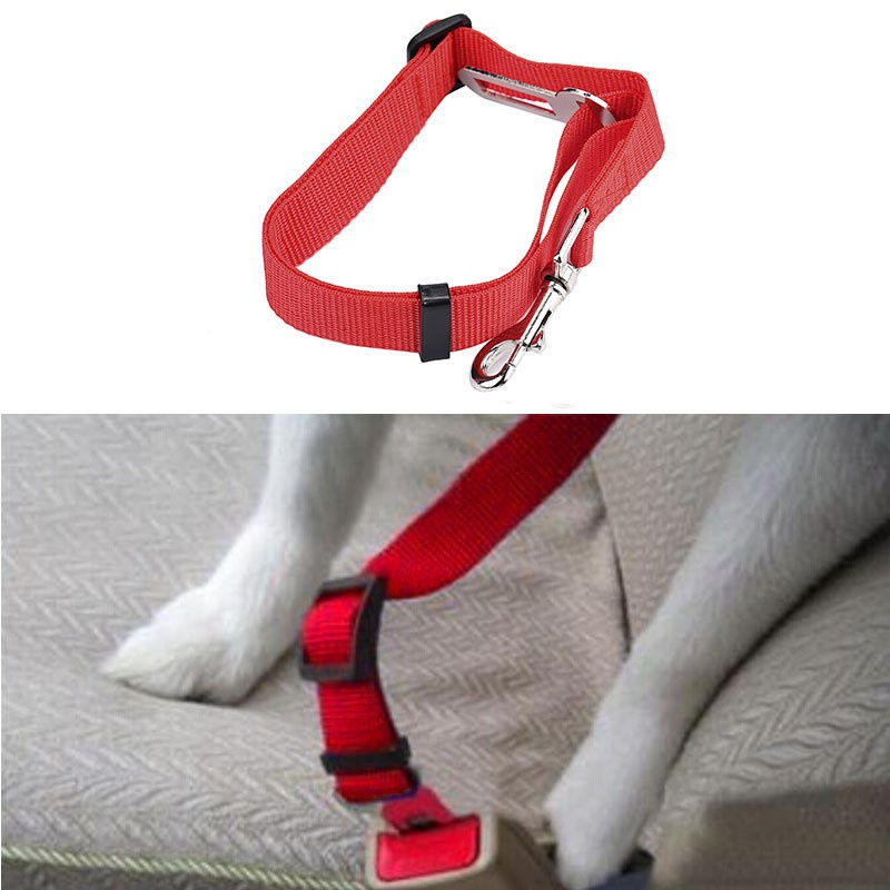 Sabuk Pengaman Anjing Kendaraan Baru Sabuk Pengaman Mobil Klip Timbal Pet Cat Dog Safety Laisse Chien Cuir