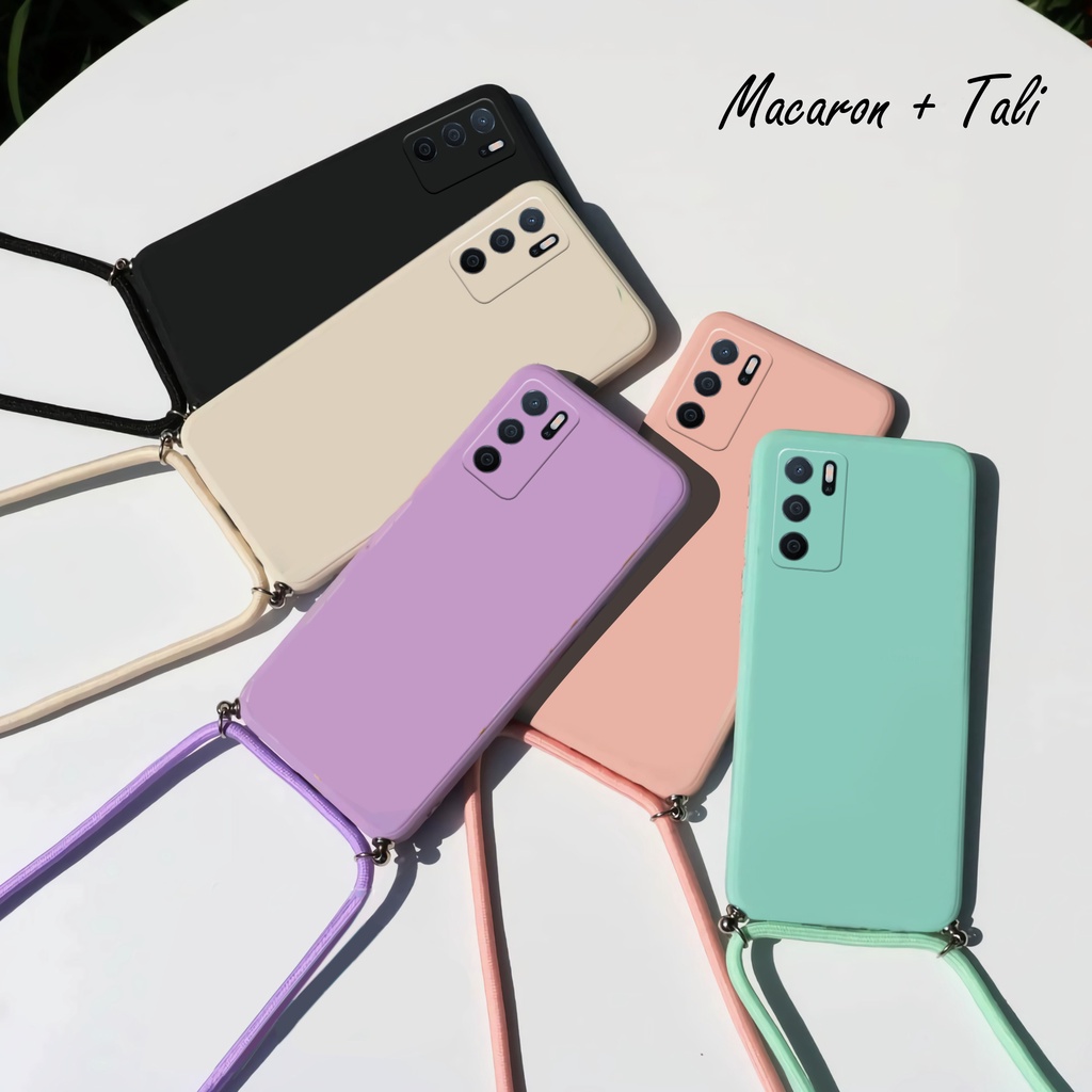 Sling Case Macaron Softcase Tali Polos Oppo A95 4G 5G A74 A57 A16 A15 A15s A55 A54 A53 A52 A92 A5 9 2020 RENO 7 6  5 5F 4 4F A5S A12 A7 A1K F5 F7 F9 F11 PRO A3S RENO 8 5G PRO RENO 7Z 7 5G 7 4GA16K/A16E