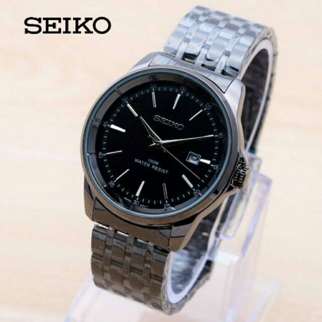 JAM TANGAN PRIA/COWOK SEIKO RANTAI KW SUPER TERBARU ANTI AIR ELEGANT HARGA BERSAHABAT.