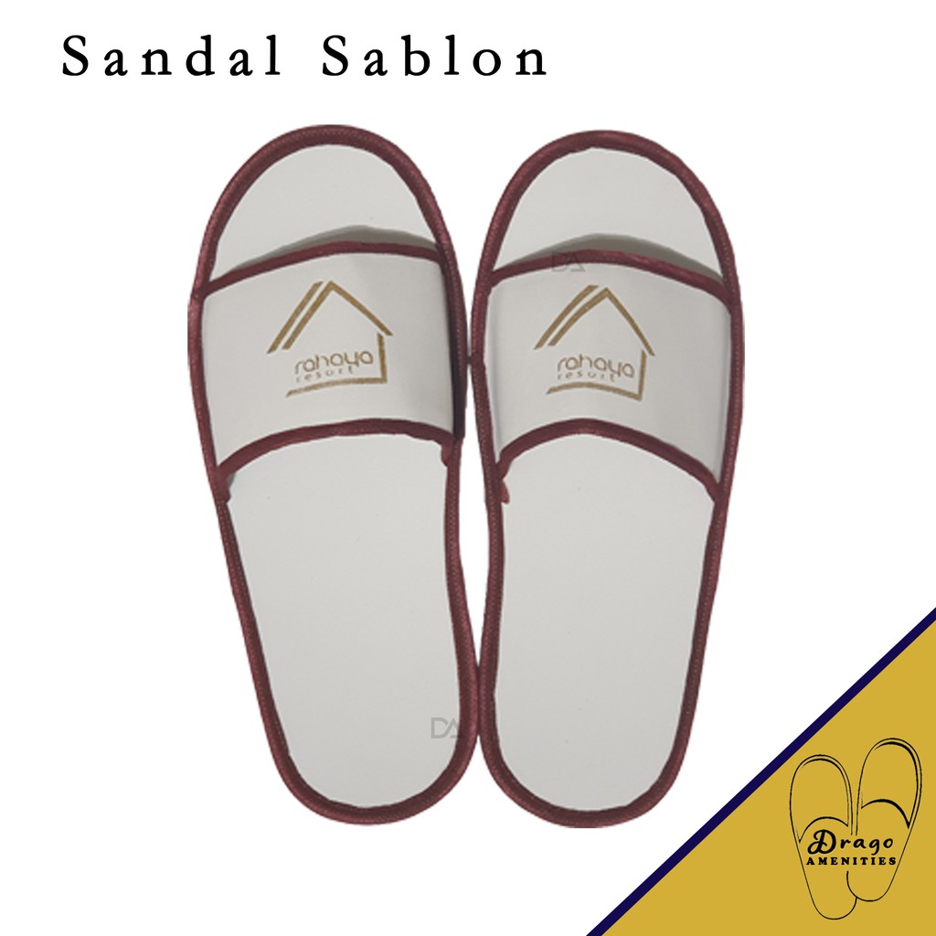 CUSTOM SABLON!! Sandal Hotel Custom Sablon Spa Souvenir Salon