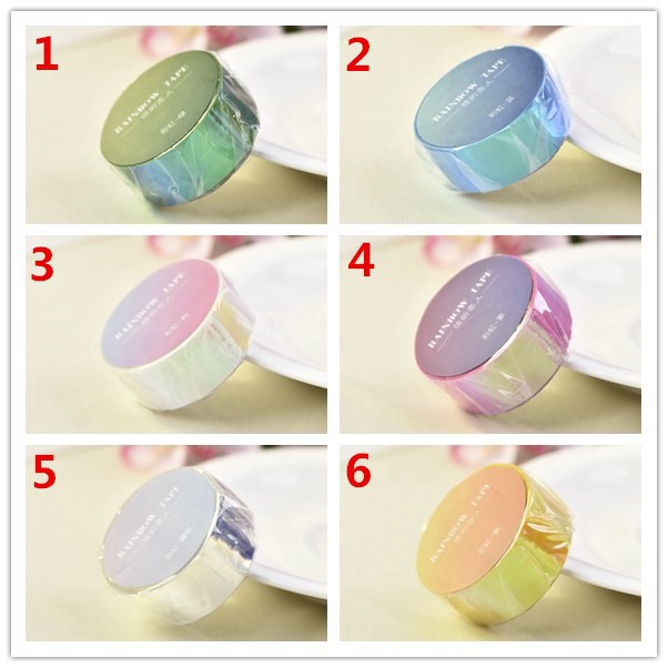 

ALAT TULIS CUTIE Selotip Washi Laser Multi Warna Pelajar untuk Dekorasi Scrapbook, Diary DIY