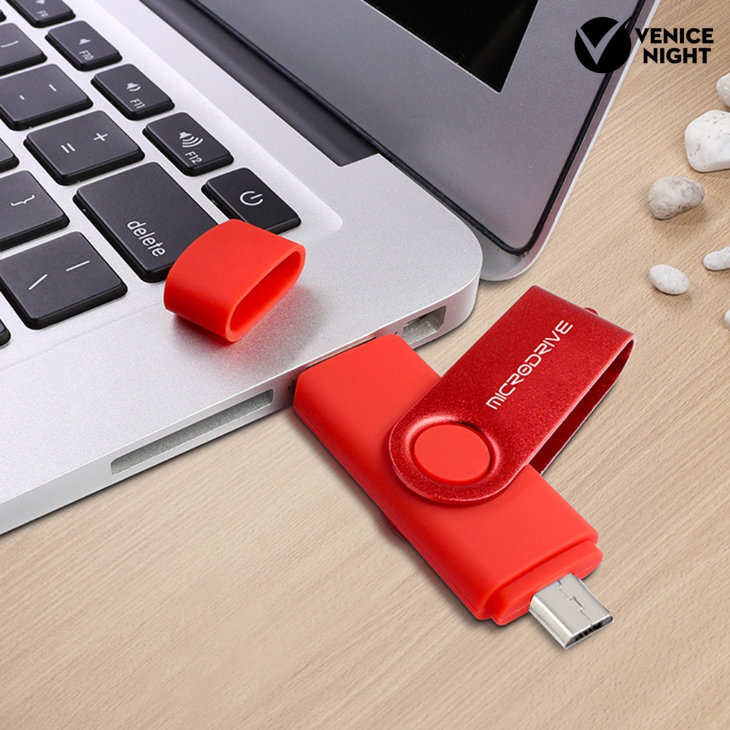 (SF) Flashdisk Usb 2.0 2 in 1 Kapasitas 16GB 32GB Bahan Logam