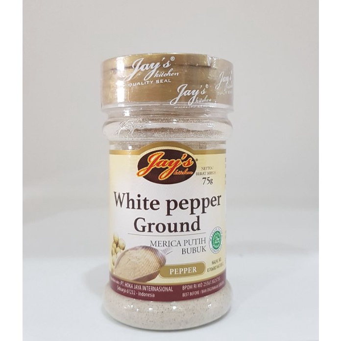 

Jays White Pepper Ground/Lada Putih Bubuk 75gr