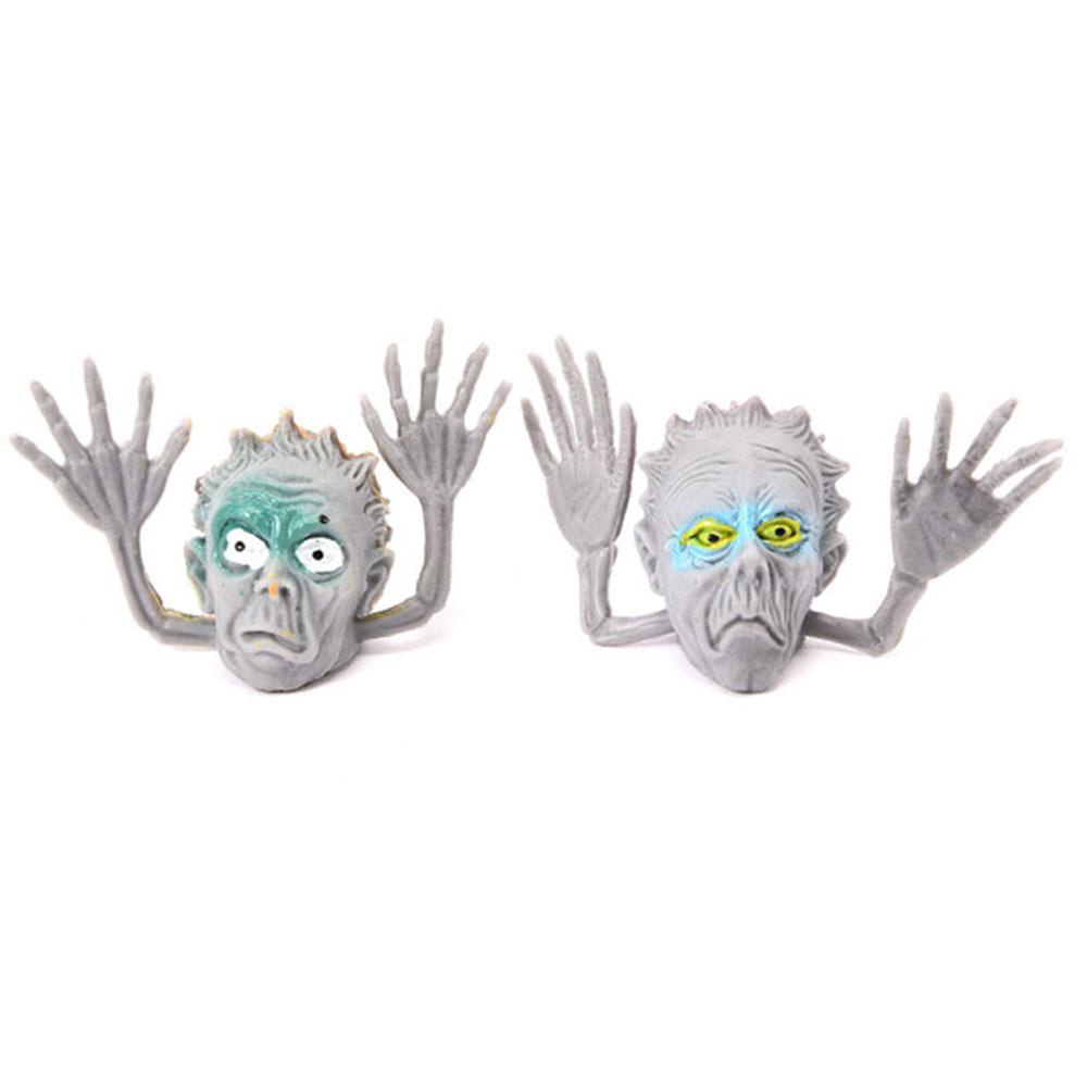 Needway   Novelty Gag Toys Mini Untuk Kid Ghost Head Zombie Bercerita Wayang Jari Wayang Mainan