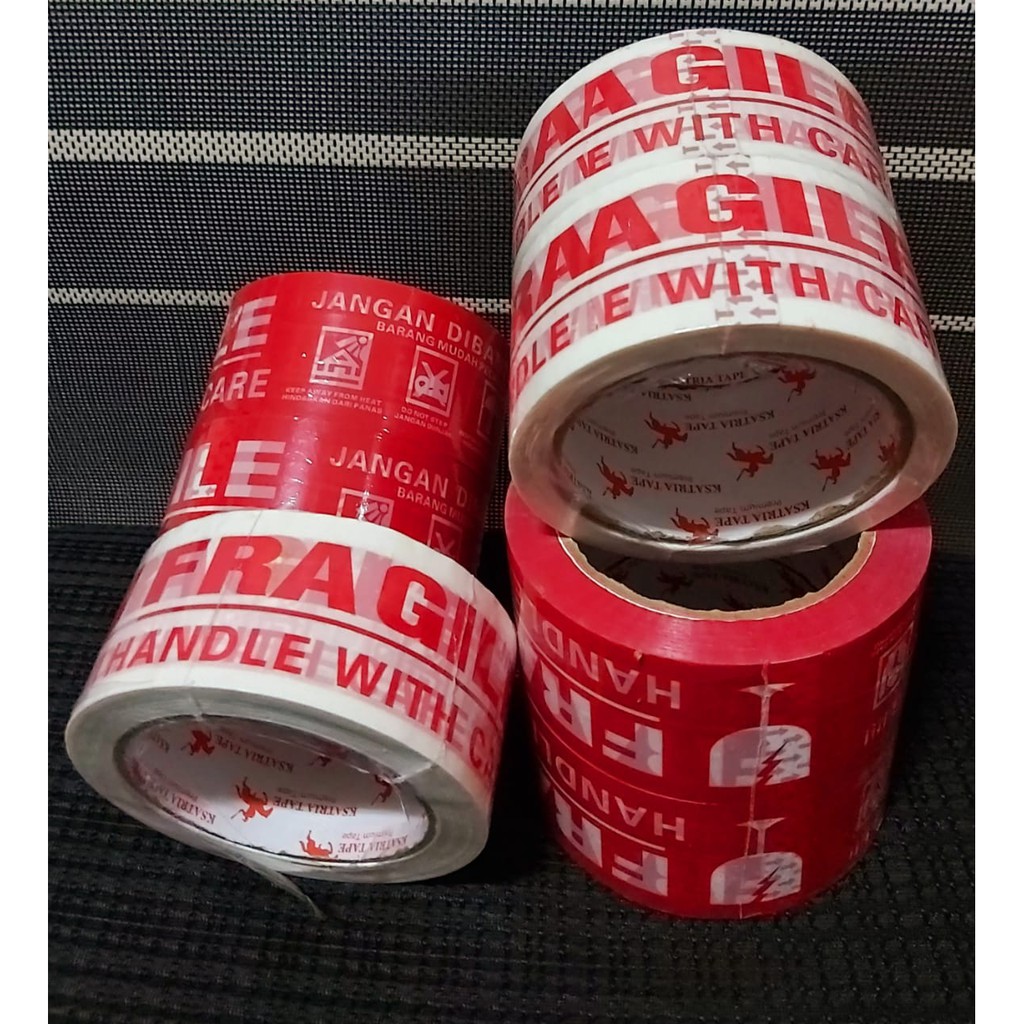 

Lakban Fragile KSATRIA Tape 60 & 90 Yard