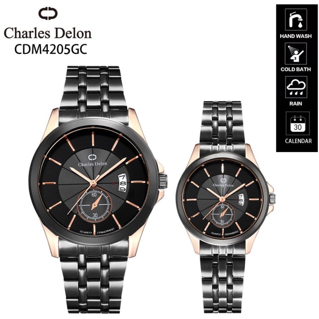 Jam Tangan Couple  Charles Delon Jam Tangan Couple,,,,Charles Delon Rosegold Original