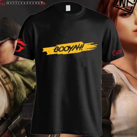 FREE FIRE KAOS FREE FIRE BOOYAH PUBG GARENA FREEFIRE LENGAN PENDEK HITAM BAJU FREE FIRE BOOYAH