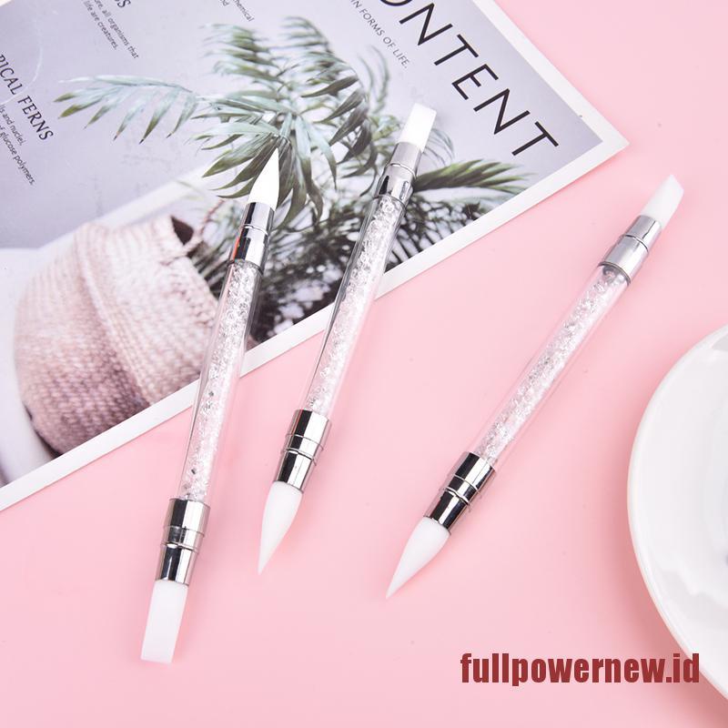 1pc Pen Ukir Kuku Bahan Silikon Untuk Nail Art