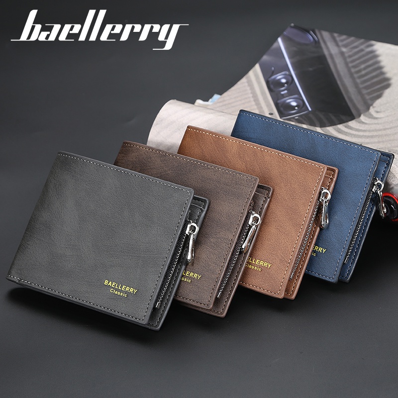 BAELLERRY D9168 Dompet Pria Bahan Kulit PU Leather Premium WATCHKITE WKOS