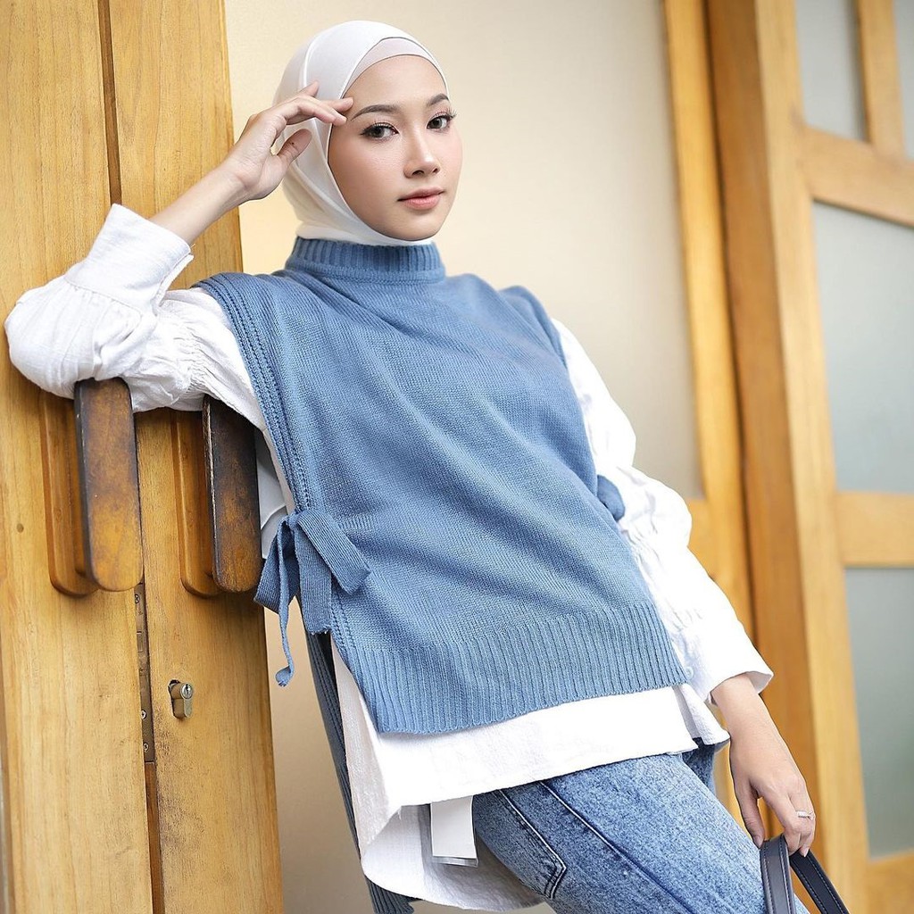  ROMPI  RAJUT  KNIT VEST CREWNECK VEST Shopee  Indonesia