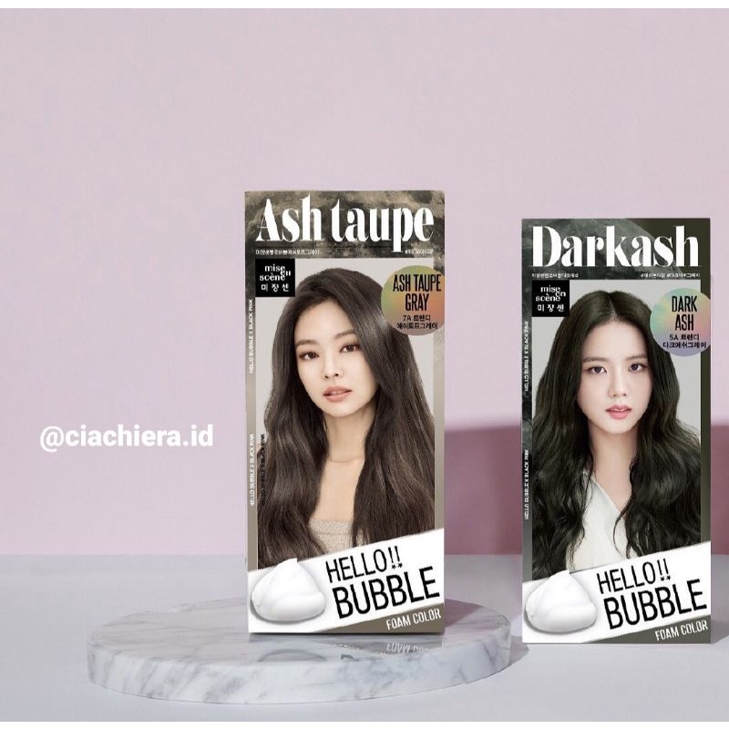 MISE EN SCENE HELLO BUBBLE HAIR COLOR BLACKPINK DARK ASH, ASH TAUPE, HEY BLEACH (READY STOCK) BISA G