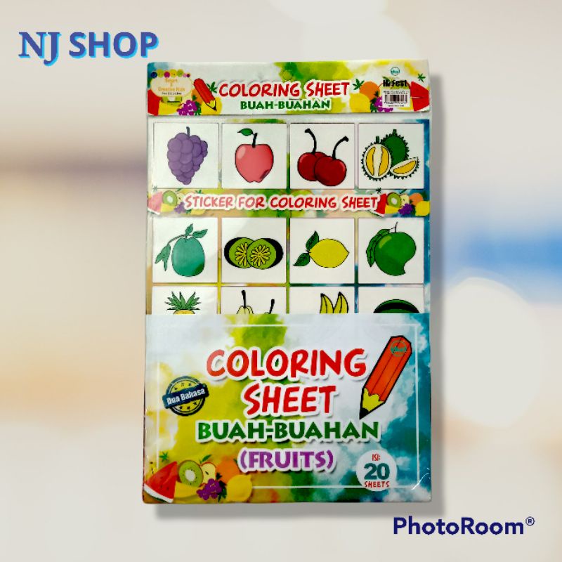

[Coloring Sheet] - BUAH-BUAHAN (FRUITS)