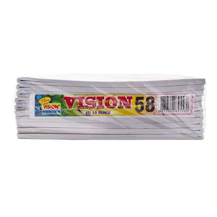 Buku Tulis Vision 58 Lembar Per Pack Isi 10 Pcs