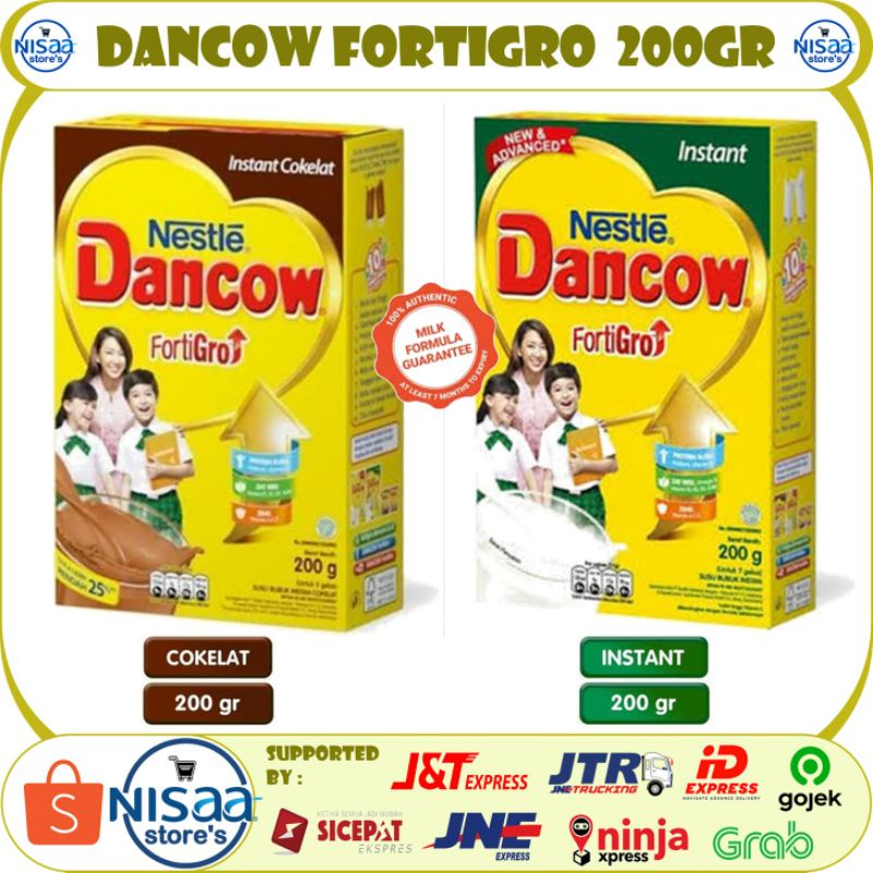 Susu Nestle Dancow Fortigro 200gram Cokelat/Instant/Full Cream